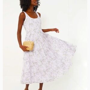 Tuckernuck Lavender Floral Jacquard Essie Maxi Dress